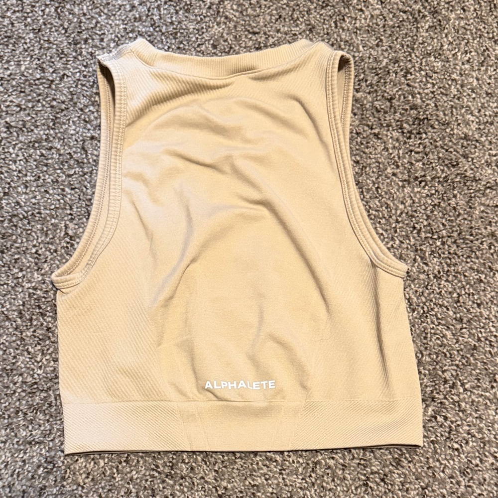 Alphalete CroppedTank Top in Beige
